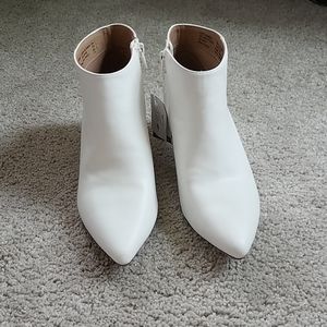 White Ankle Booties - Size 6